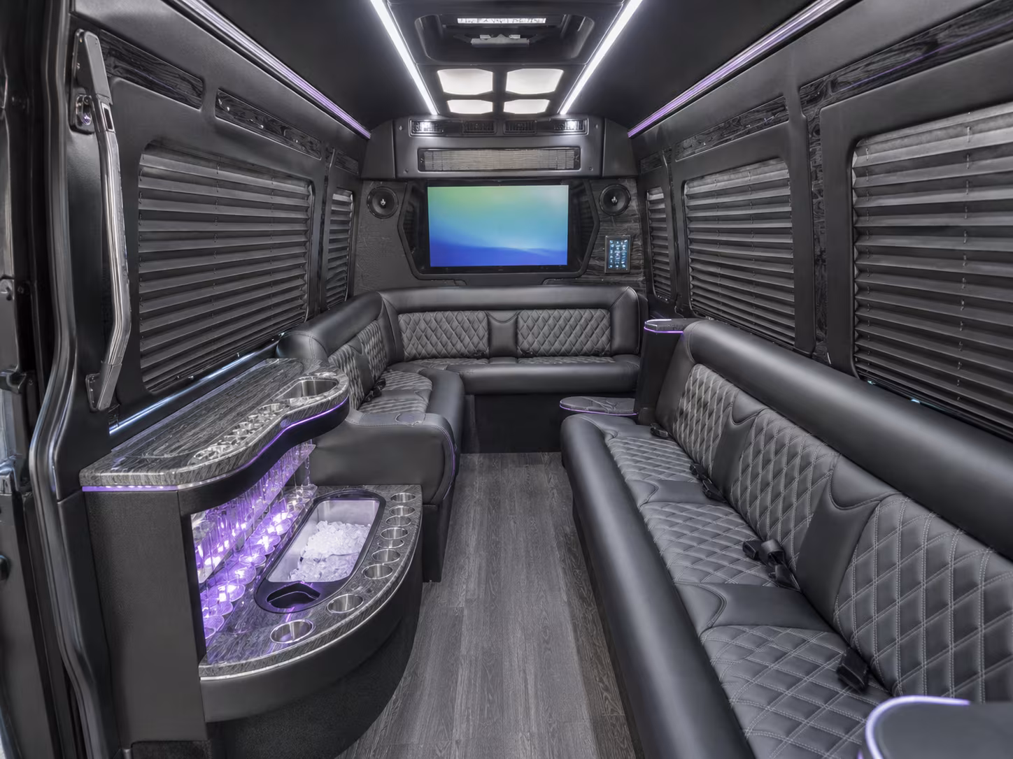 pawtucket 40 passenger party bus inside